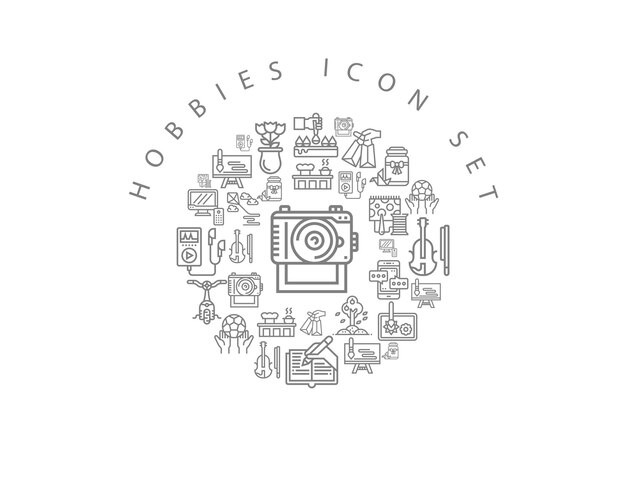 Disegno dell'icona di hobby