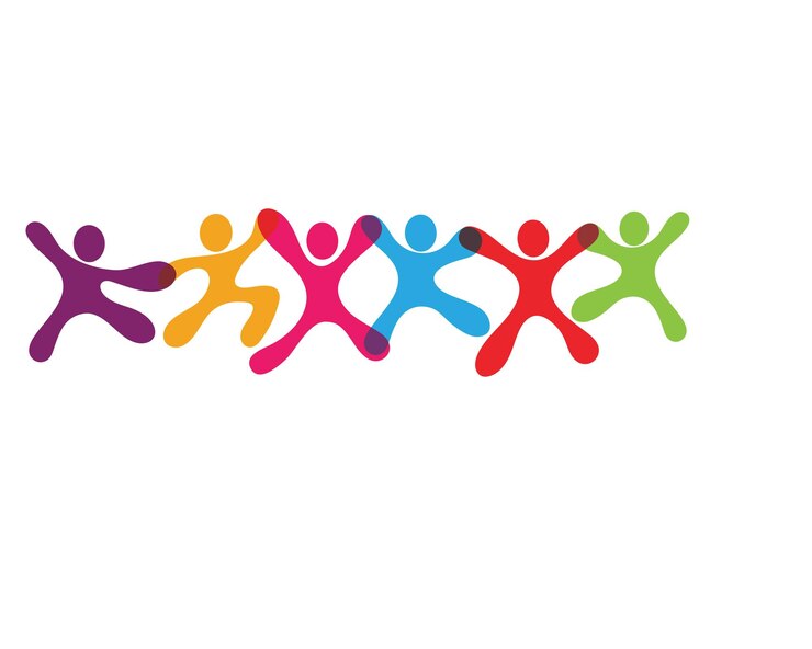 Vettore disegno dell'icona sociale della comunità