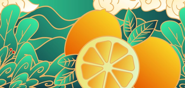 Disegno dell'illustrazione del limone della frutta disegnata a mano del fumetto