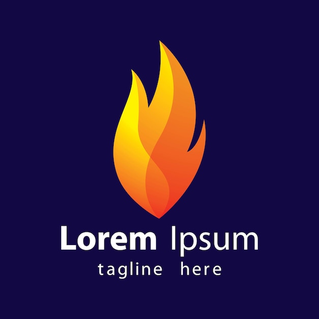 Disegno dell'illustrazione delle immagini del logo del fuoco