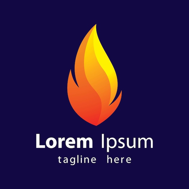 Disegno dell'illustrazione delle immagini del logo del fuoco