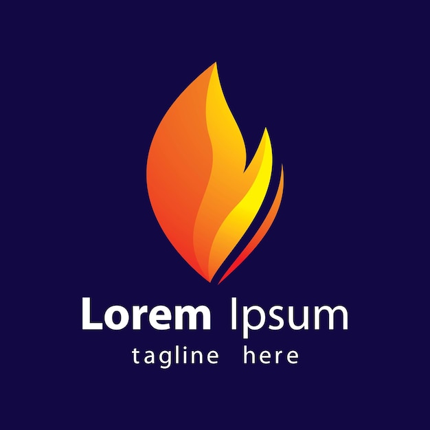 Disegno dell'illustrazione delle immagini del logo del fuoco