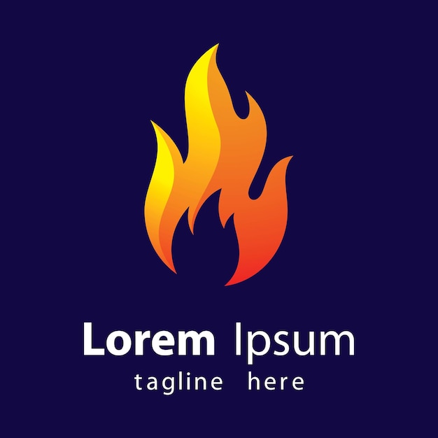 Disegno dell'illustrazione delle immagini del logo del fuoco