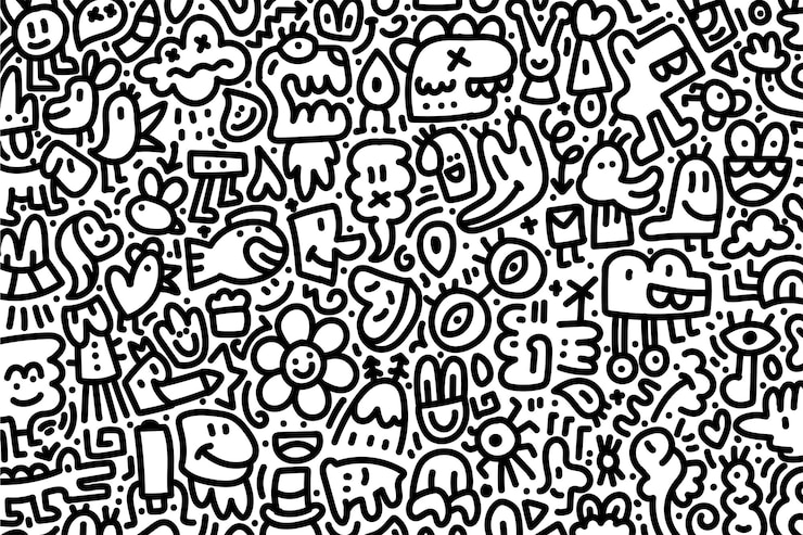 Vettore disegno dell'illustrazione di doodle carino disegnato a mano