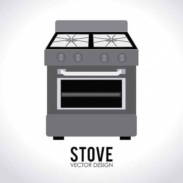 Disegno della cucina su sfondo bianco