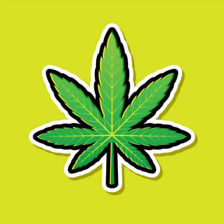 Vettore disegno della foglia di cannabis