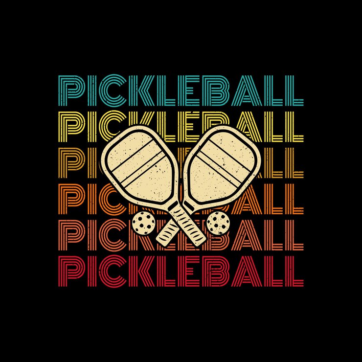 Vettore disegno della maglietta di pickleball