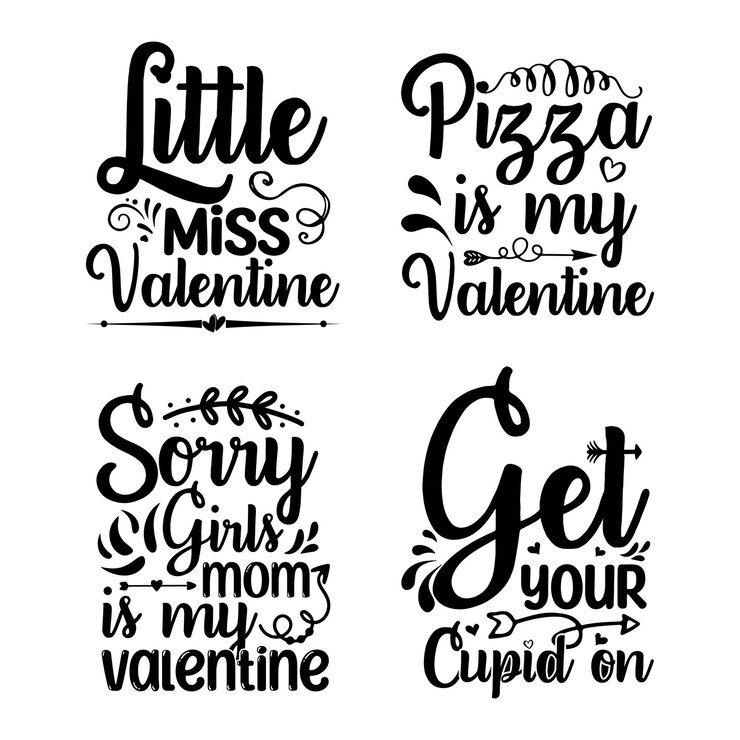 Vettore disegno della maglietta di tipografia di san valentino