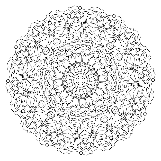 Disegno della mandala per la pagina da colorare per adulti