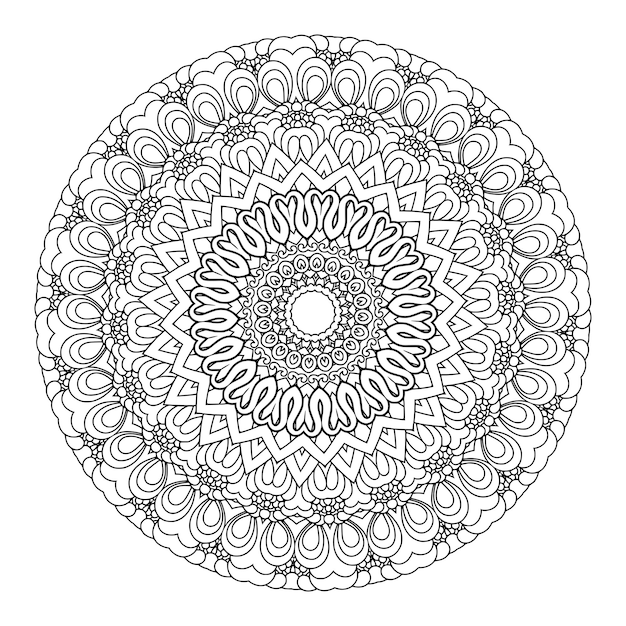 Disegno della mandala per la pagina da colorare per adulti