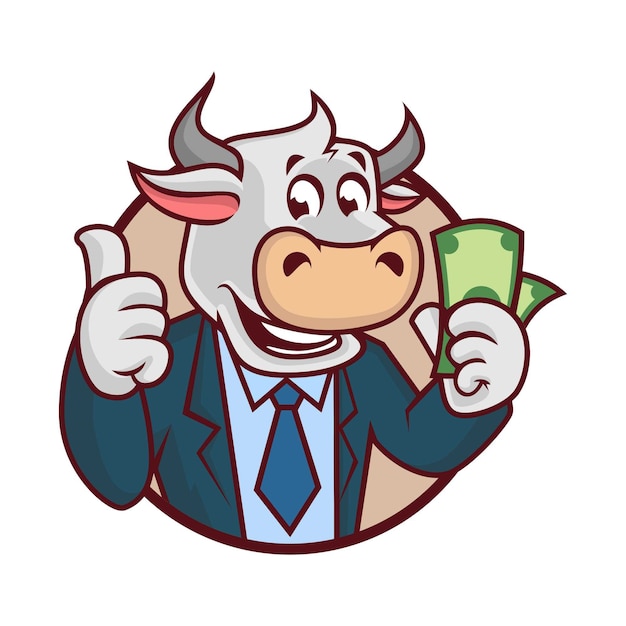 Disegno della mascotte di Bull Cash