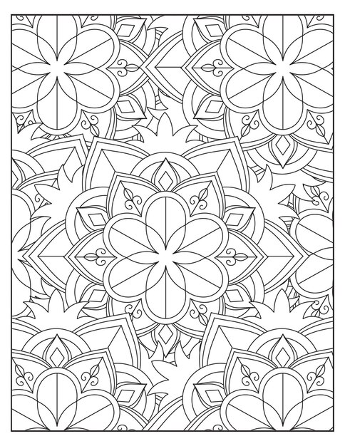 Disegno della pagina con motivo floreale da colorare