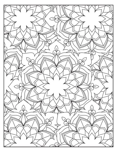 Disegno della pagina con motivo floreale da colorare