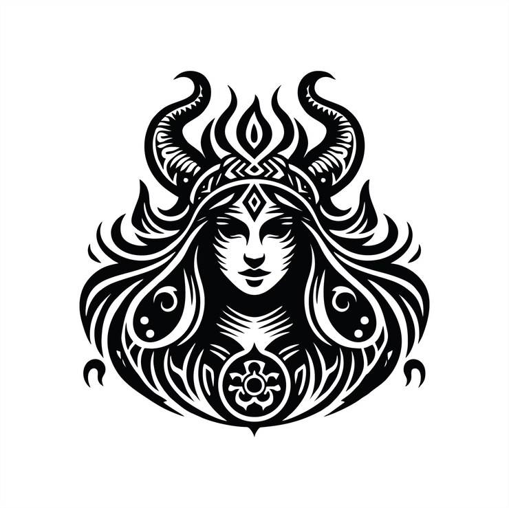 Disegno dello spirito della donna Kikimory