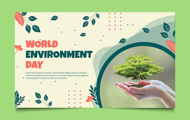 Disegno di banner per la Giornata dell'Ambiente