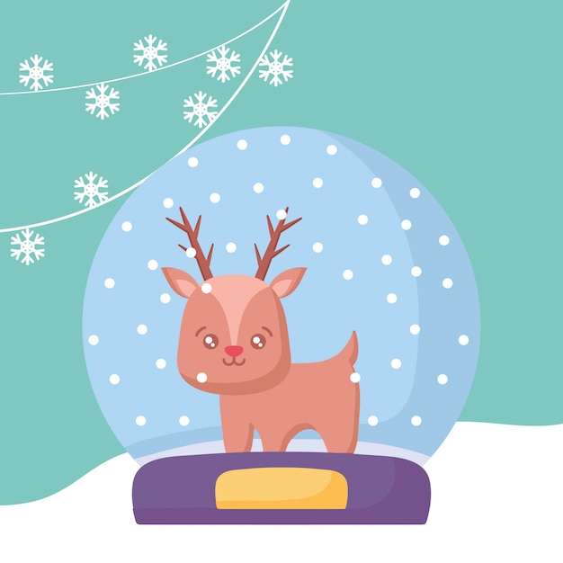 Disegno di cervi di Natale