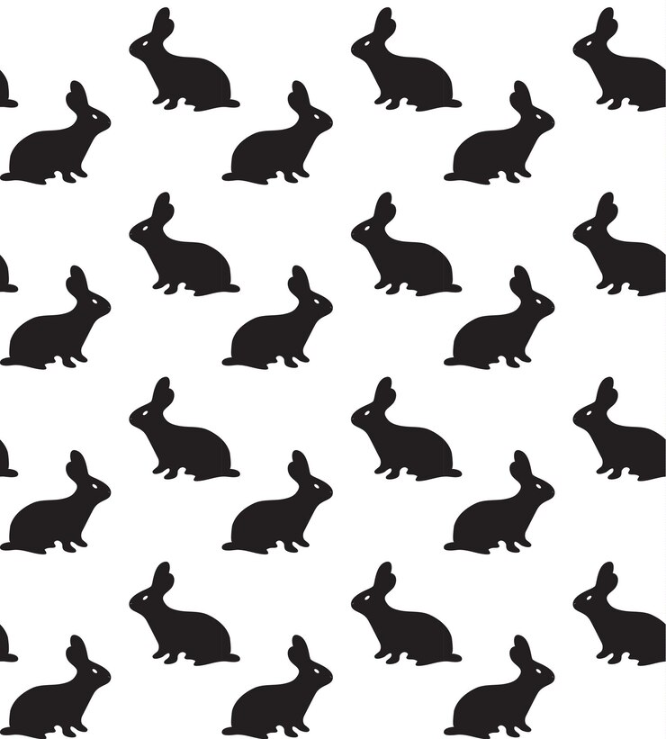 Vettore disegno di coniglio senza cuciture per le vacanze di pasqua illustrazione vettoriale