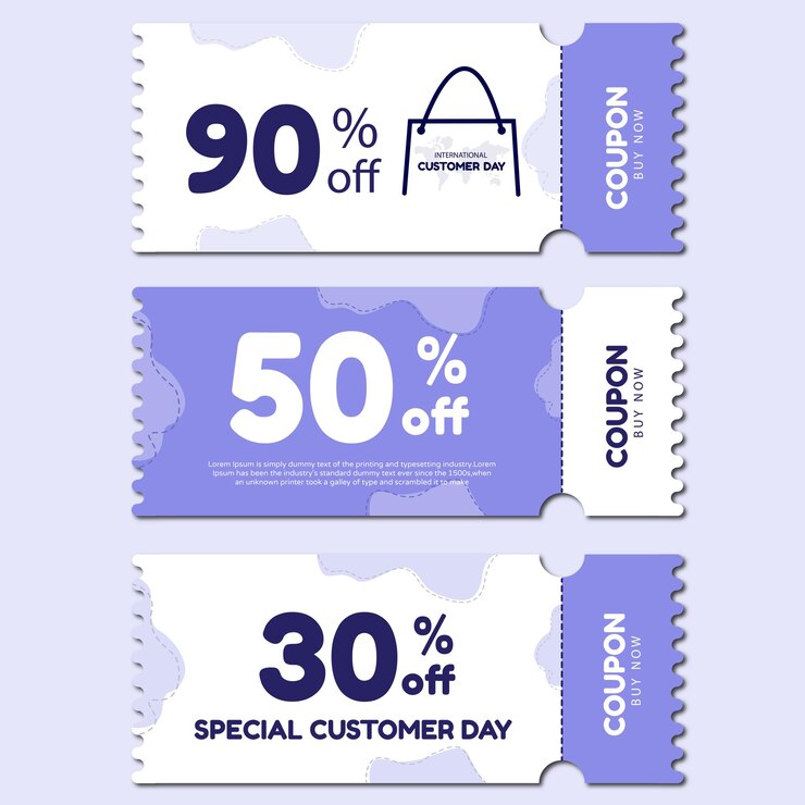 disegno di coupon per il giorno del cliente speciale di vettore