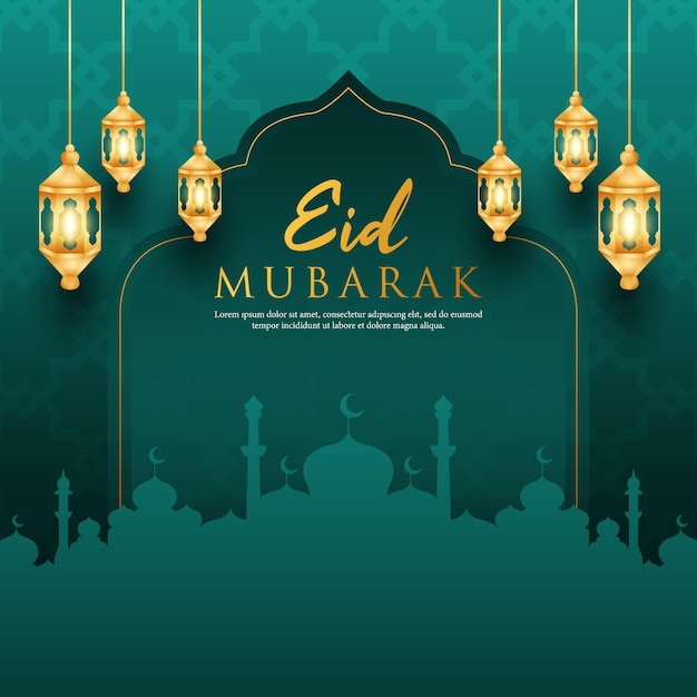 Disegno di Eid Mubarak Illustrazione di Eid al Fitr