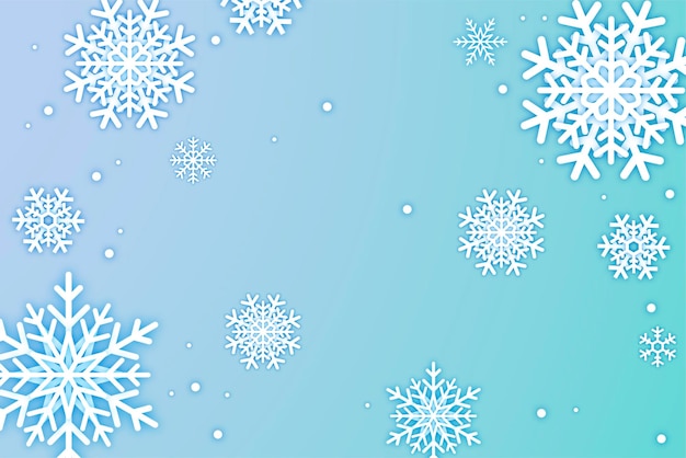 Disegno di fiocchi di neve per l'inverno con spazio di testo di posto Abstract Paper Craft Fiocchi di nevi sullo sfondo grigio