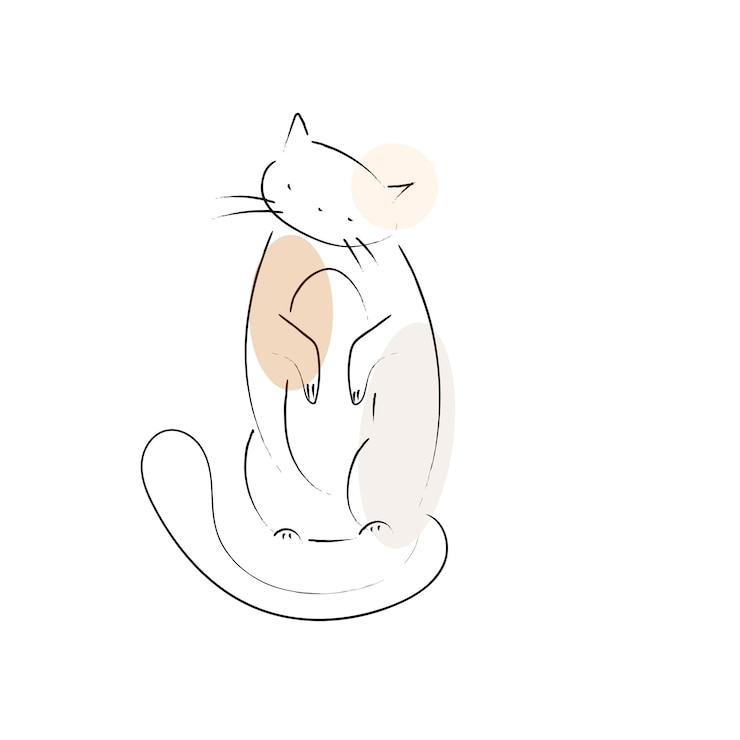 Vettore disegno di gatto minimalista