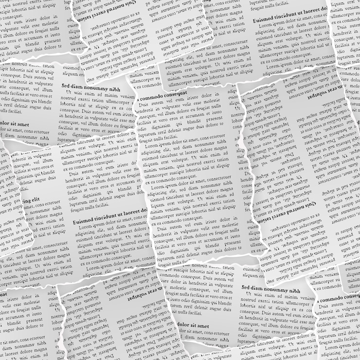 Vettore disegno di giornale realistico