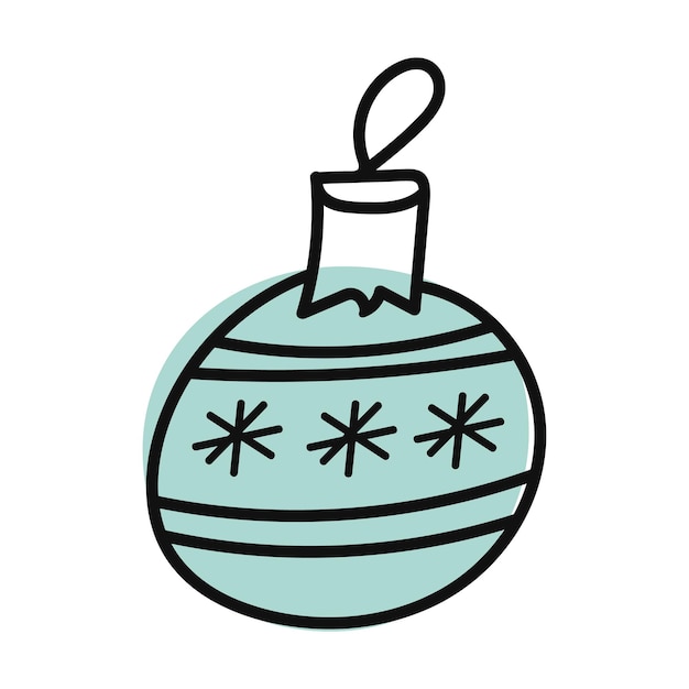 Disegno di illustrazione di ornamenti di Natale minimalisti
