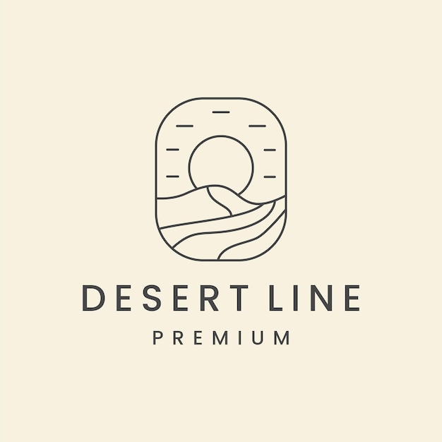 Disegno di illustrazione vettoriale del logo del deserto
