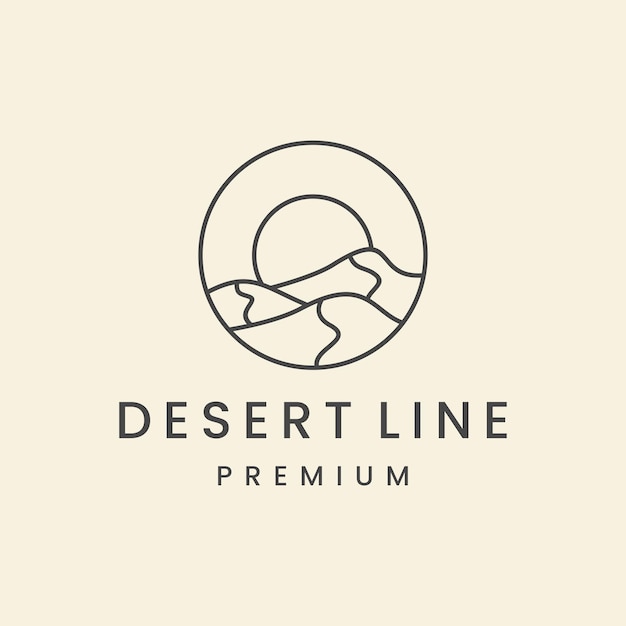 Disegno di illustrazione vettoriale del logo del deserto