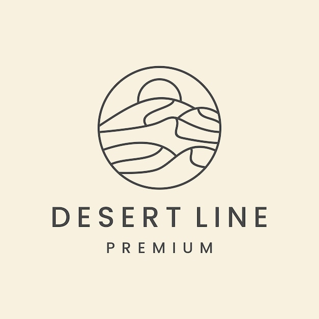 Disegno di illustrazione vettoriale del logo del deserto