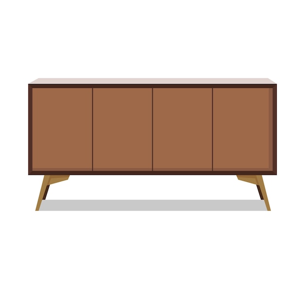 Disegno di illustrazione vettoriale di tavolo televisivo minimalista disegno di mobili