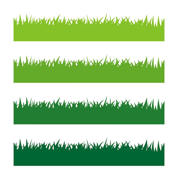Vettore disegno di illustrazione vettoriale set di erba verde eps vettoriale 10