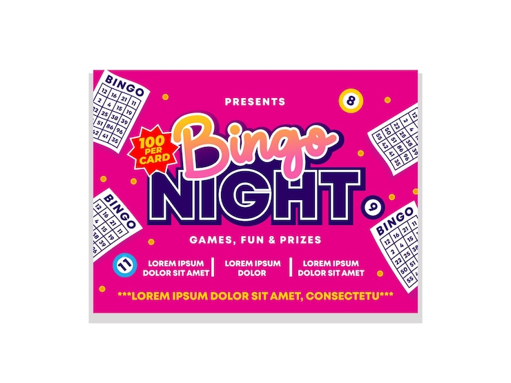 Disegno di illustrazioni di notte di bingo