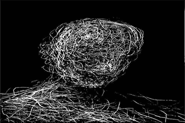 Vettore disegno di linee continue del cerchio del caos e del caos