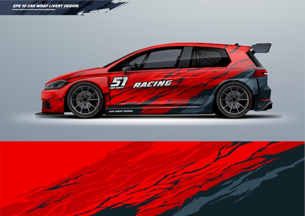 Disegno di livrea per auto da corsa sportive