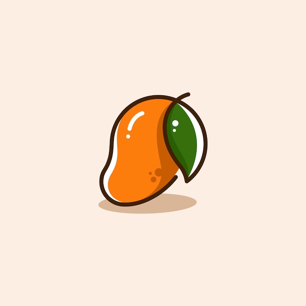 Disegno di logo di concetto di frutta di mango