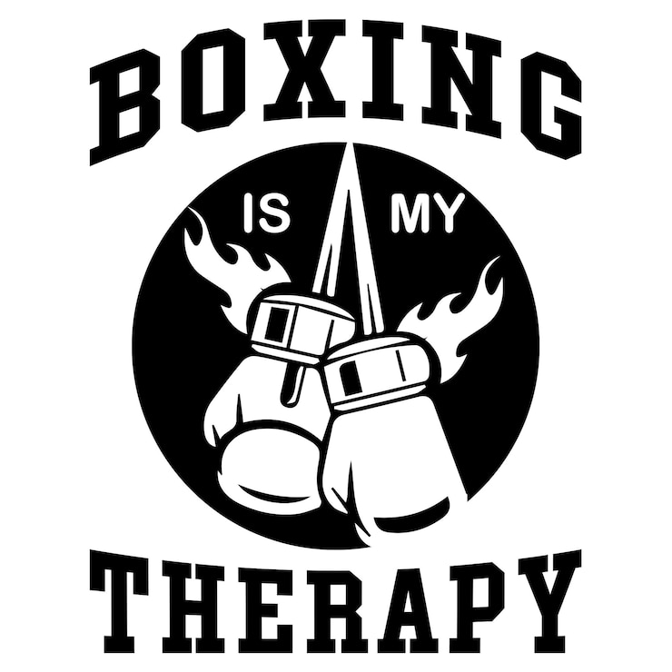Vettore disegno di maglietta da boxe e guanti da boxe vettoriale