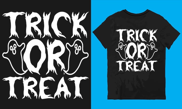 Disegno di maglietta "Tick or treat"
