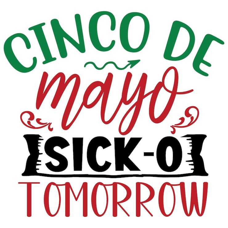 Vettore disegno di magliette cinco de mayo