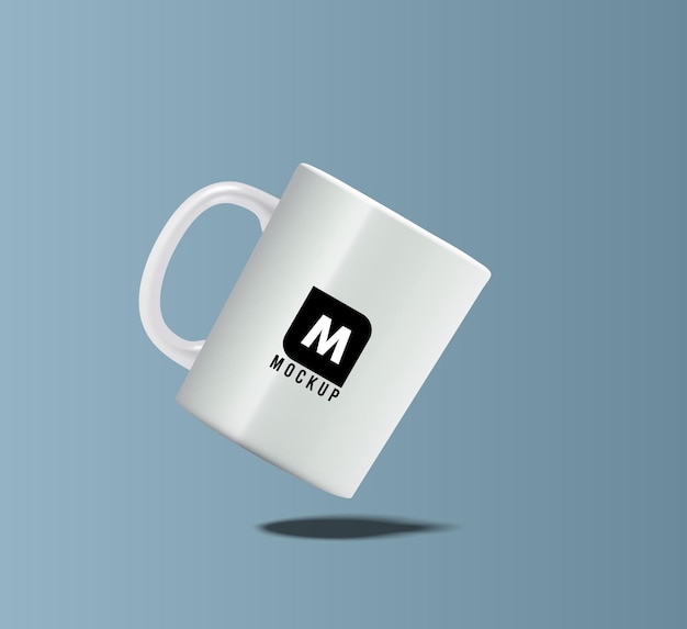 Disegno di mockup di tazza di caffè in ceramica con sfondo