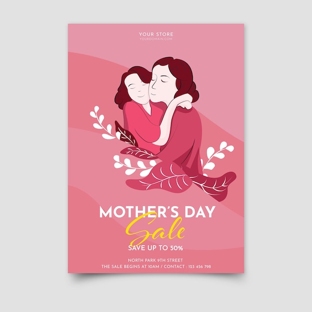 Disegno di poster per la Giornata delle Madri Vector