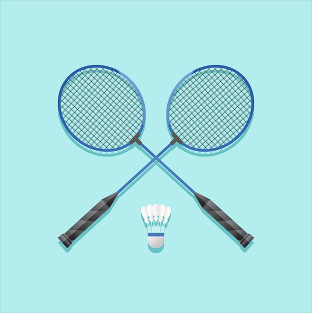 disegno di racchetta sportiva con sfondo blu