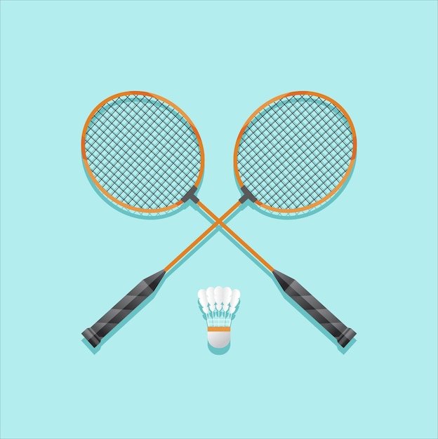 disegno di racchetta sportiva con sfondo blu
