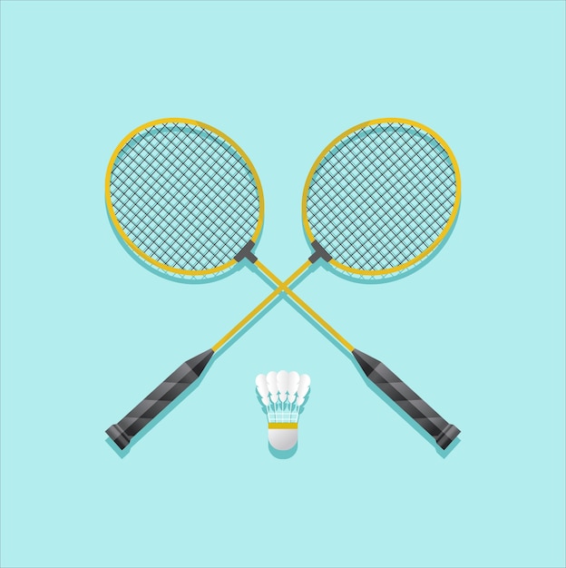 disegno di racchetta sportiva con sfondo blu