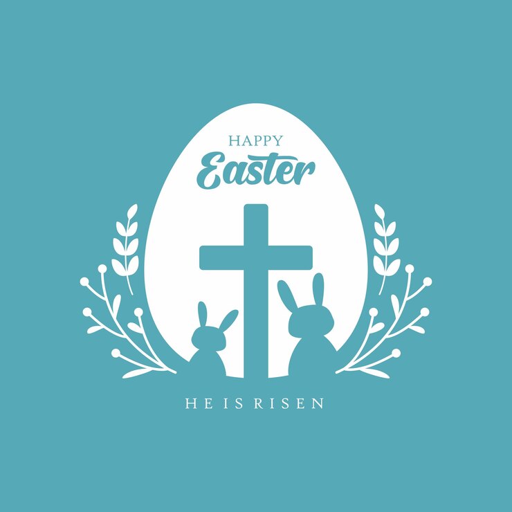 Vettore disegno di saluto di pasqua.