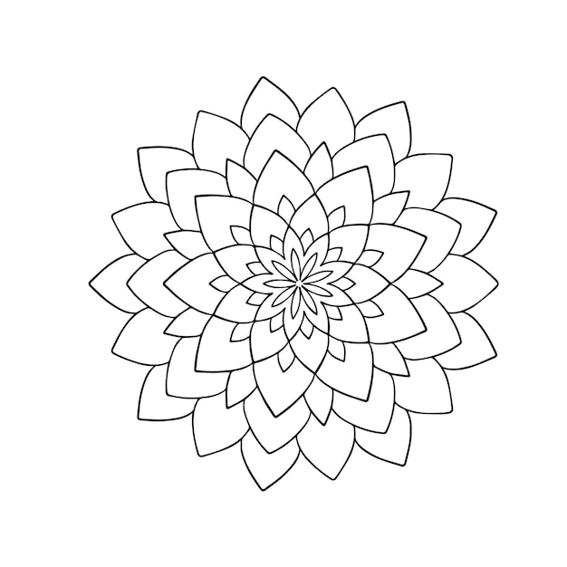 Disegno di sfondo astratto spirituale floreale ornamentale mandala