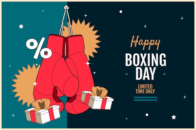 Disegno di sfondo di Boxing Day
