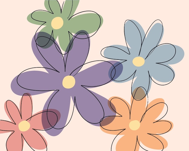 disegno di sfondo di fiori per modelli