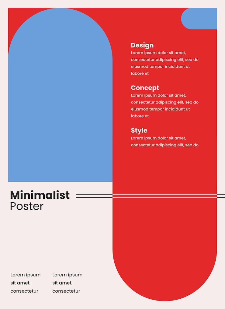 Vettore disegno di sfondo in stile poster minimalista