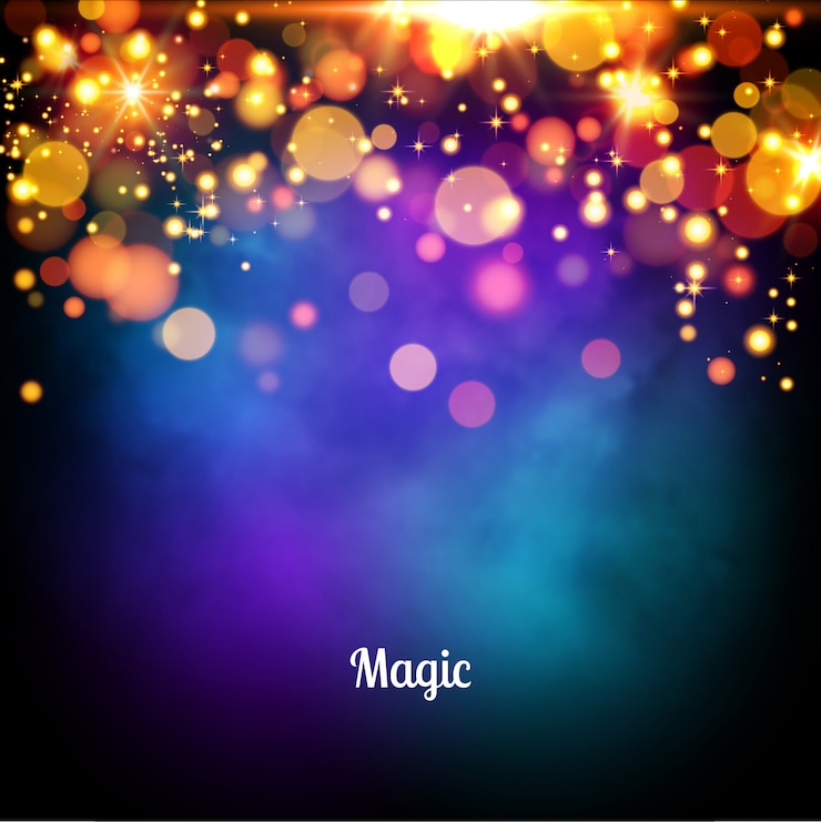 Vettore disegno di sfondo magico. sfondo di luci magiche
